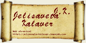 Jelisaveta Kalaver vizit kartica